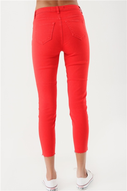Kırmızı Skinny Jean Pantolon - Moda Kapımda İle Kapınızda!