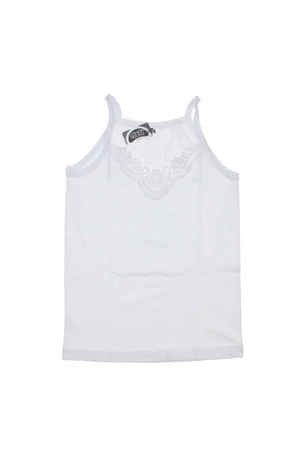 Atlet, Fanila, BodyGümüş 3010 Bayan Ribana İp Askılı Güpürlü Atlet