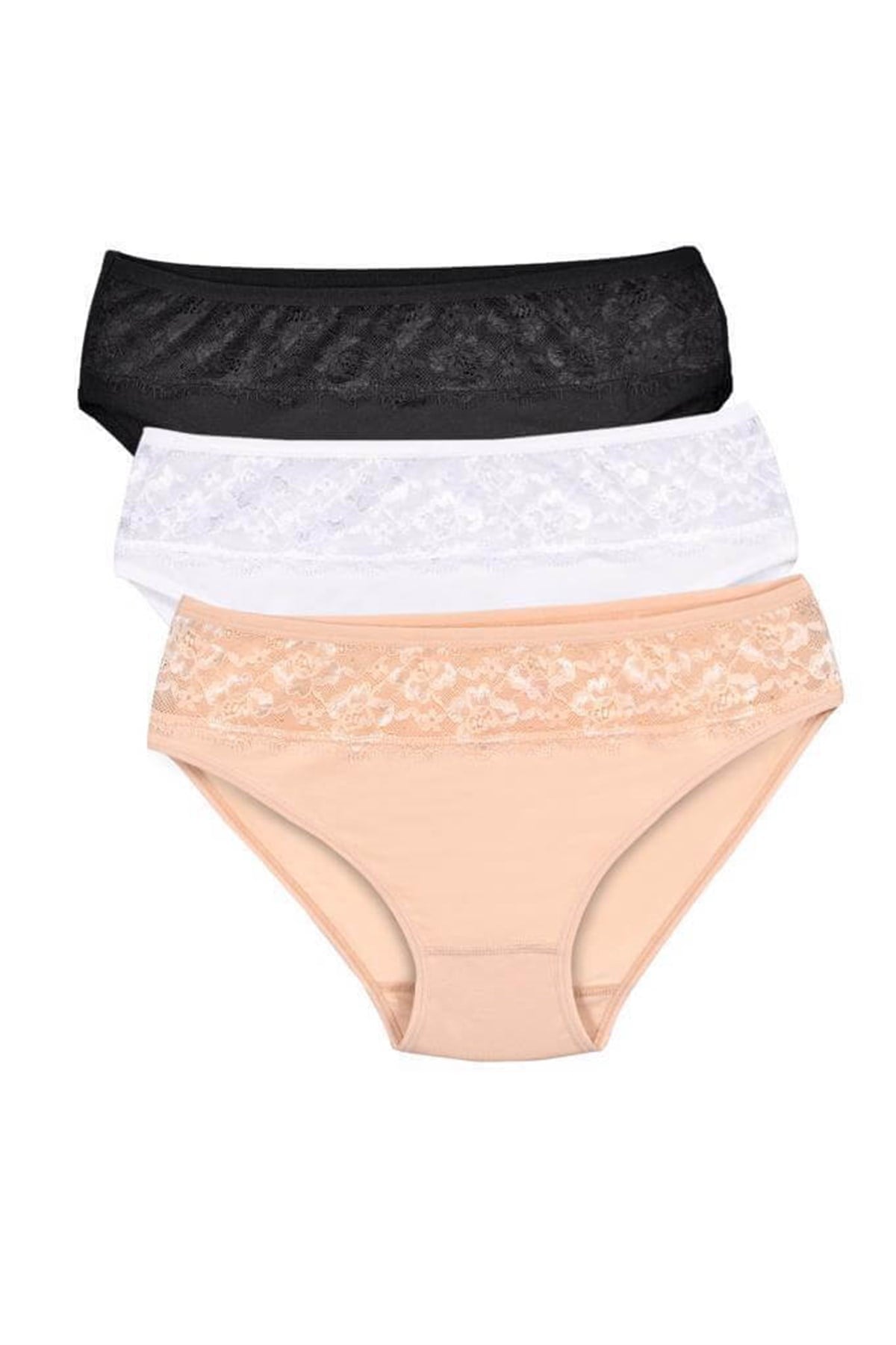 Külot, String, TangaÖzten 210 6'lı Paket Modal Dantelli Bayan Bikini Külot