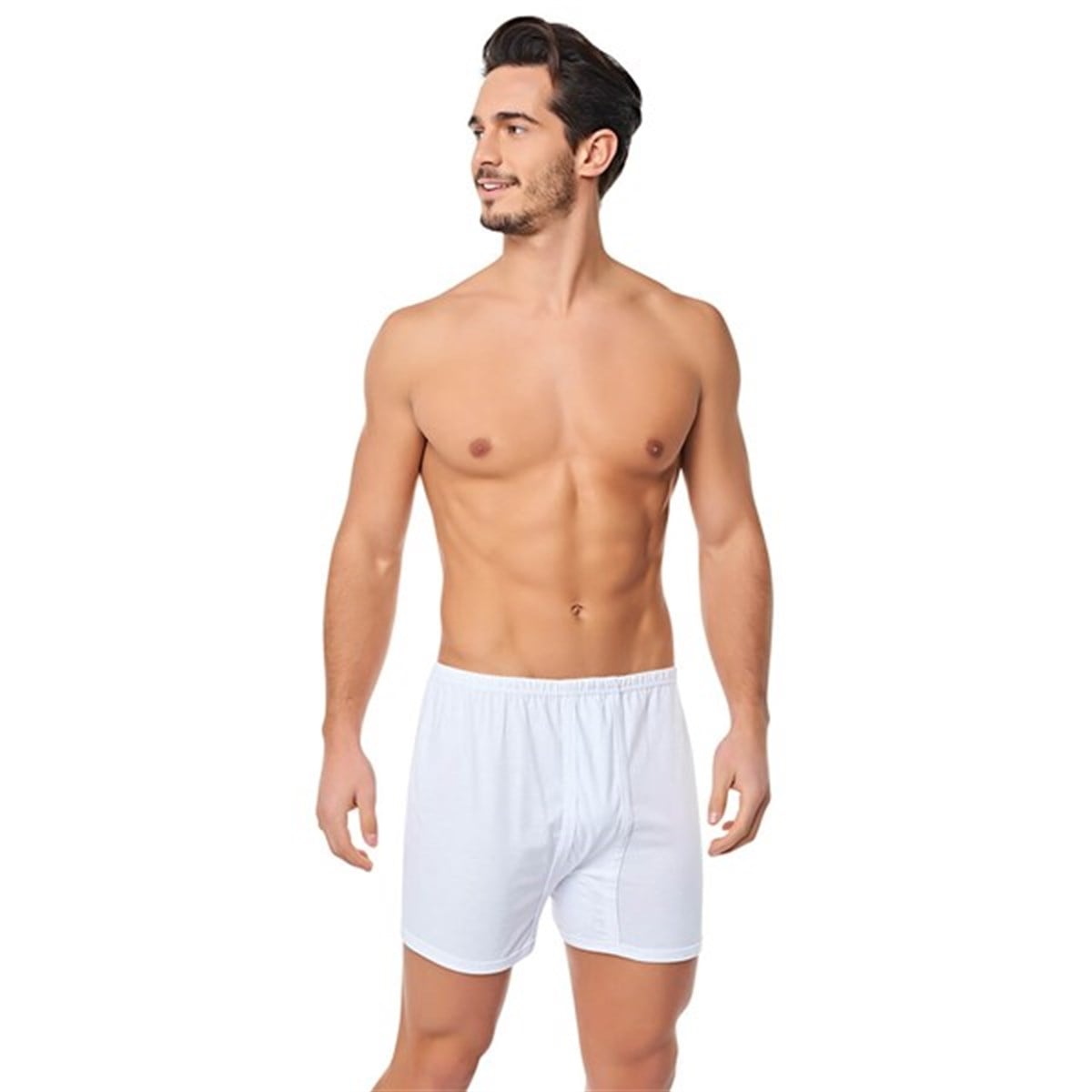 BoxerSedef Yıldız 1006 Arjantin Erkek Paçalı Don Beyaz