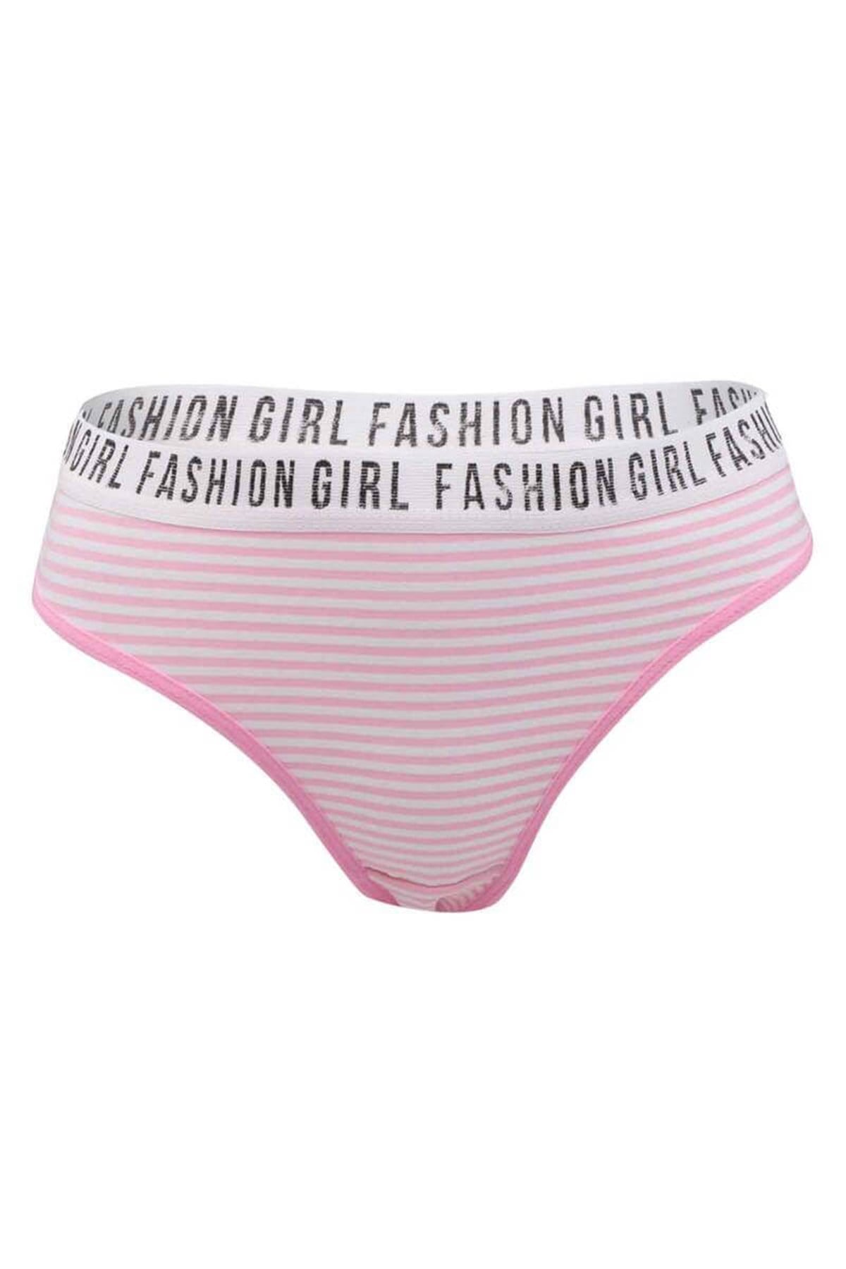 Külot, String, TangaTutku 0540 Hera 6'lı Paket Beli Lastikli Çizgili Bayan Elastan Bikini Külot