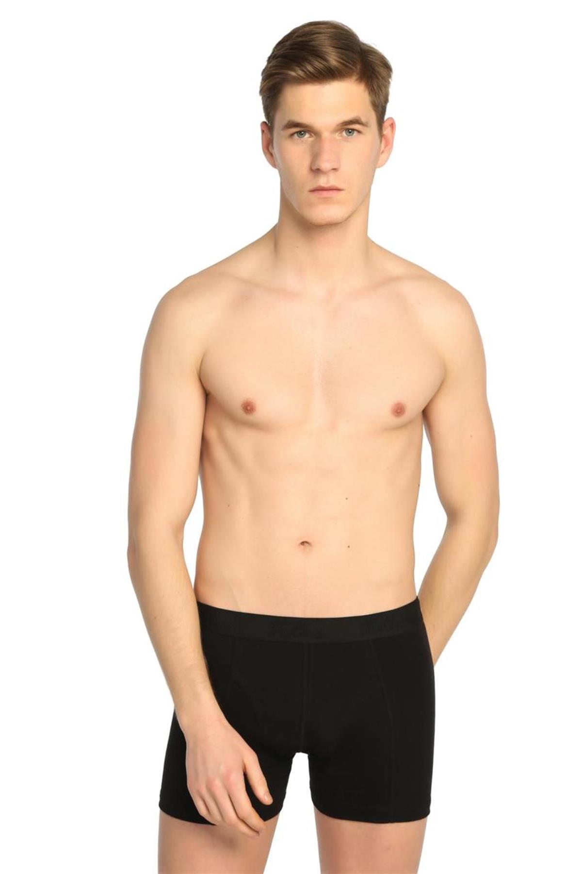 BoxerTutku 3'lü Paket Likralı Penye Erkek Boxer