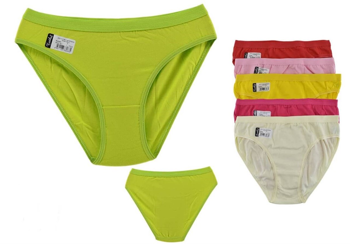 Külot, String, TangaTutku 6'lı Paket 0527 Nehir Elastan Bayan Fosforlu Bikini Külot