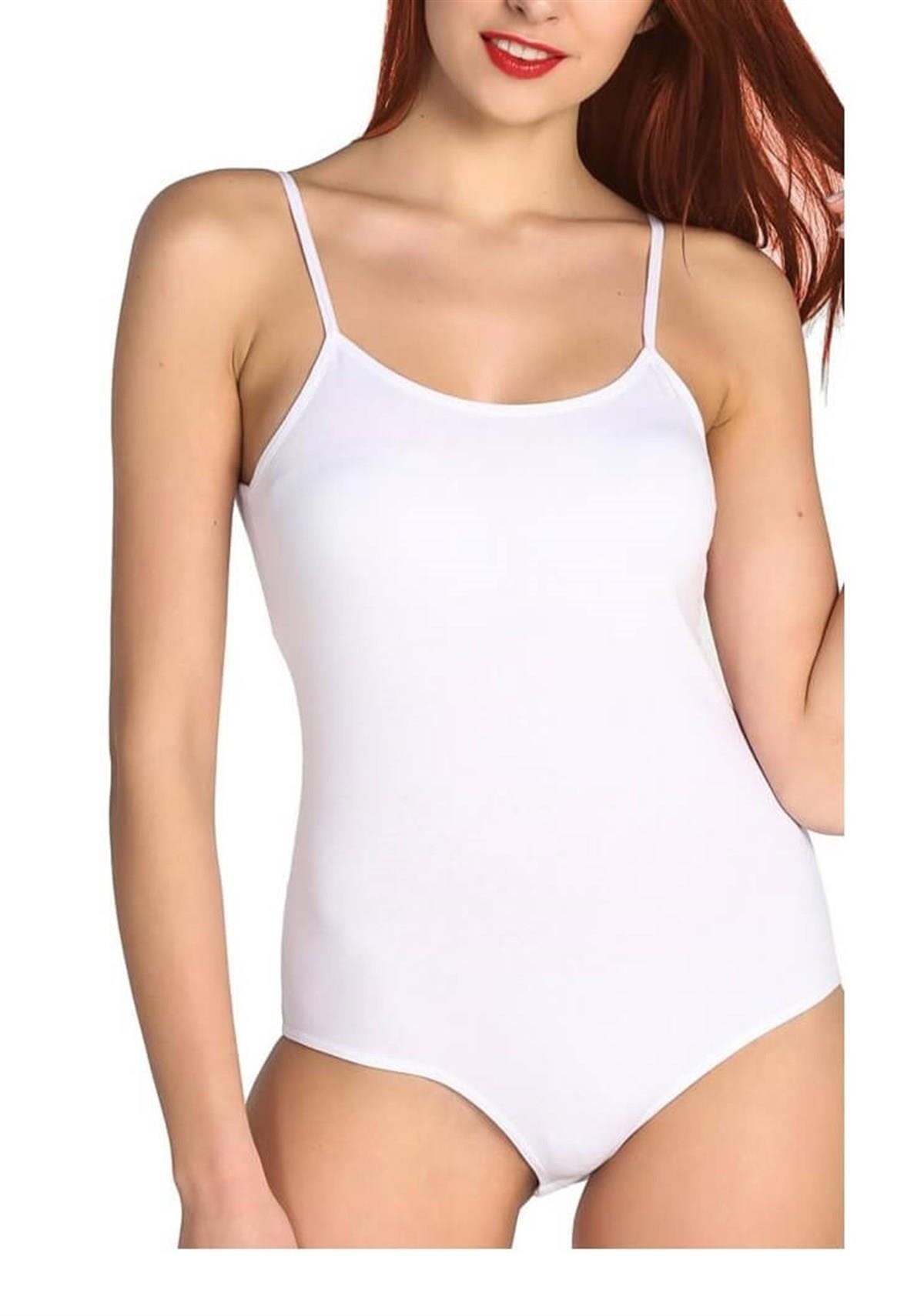 Atlet, Fanila, BodyYıldız 2066 İp Askılı Çıtçıtlı Badi Bayan Zıbın