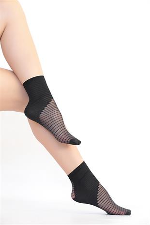 Soket ÇorapDaymod Darya Çizgi Desenli Bayan Soket Çorap