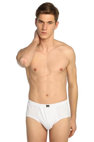 Slip, KülotTutku %100 Pamuk Beyaz Erkek Slip Külot