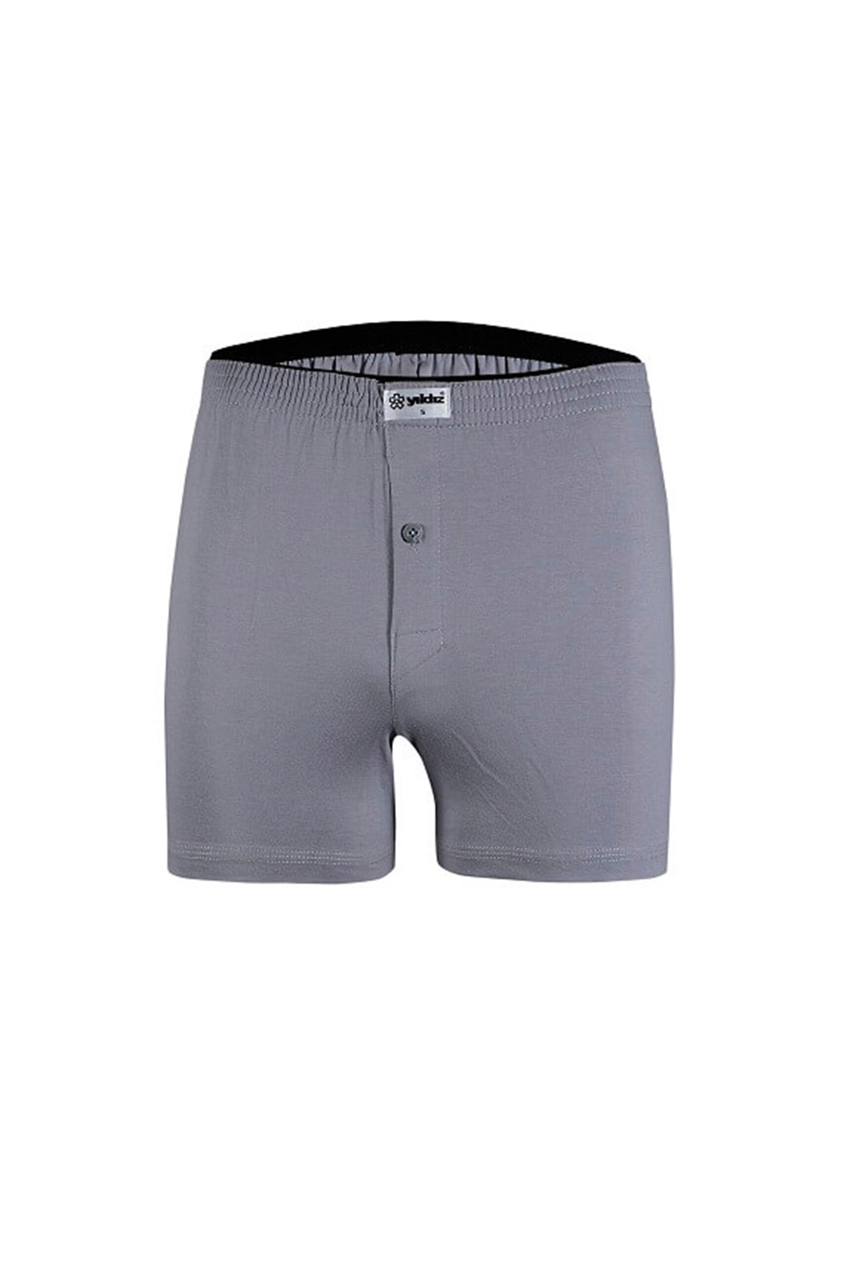 12'Li Paket Düğmeli %100 Pamuk Erkek Boxer