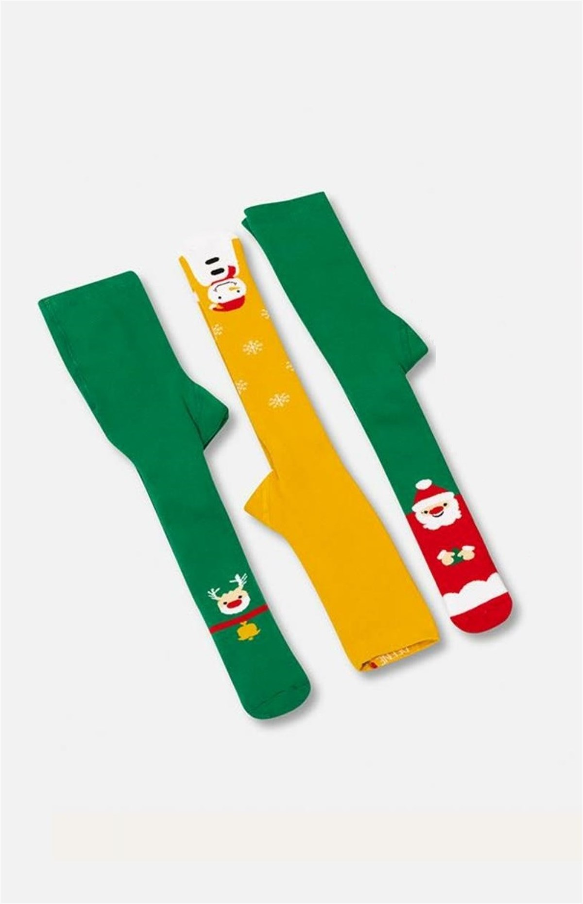 ÇorapNoel Baba Konseptli Kışlık Unisex Bebek Havlu Külotlu Çorap 3'lü Paket