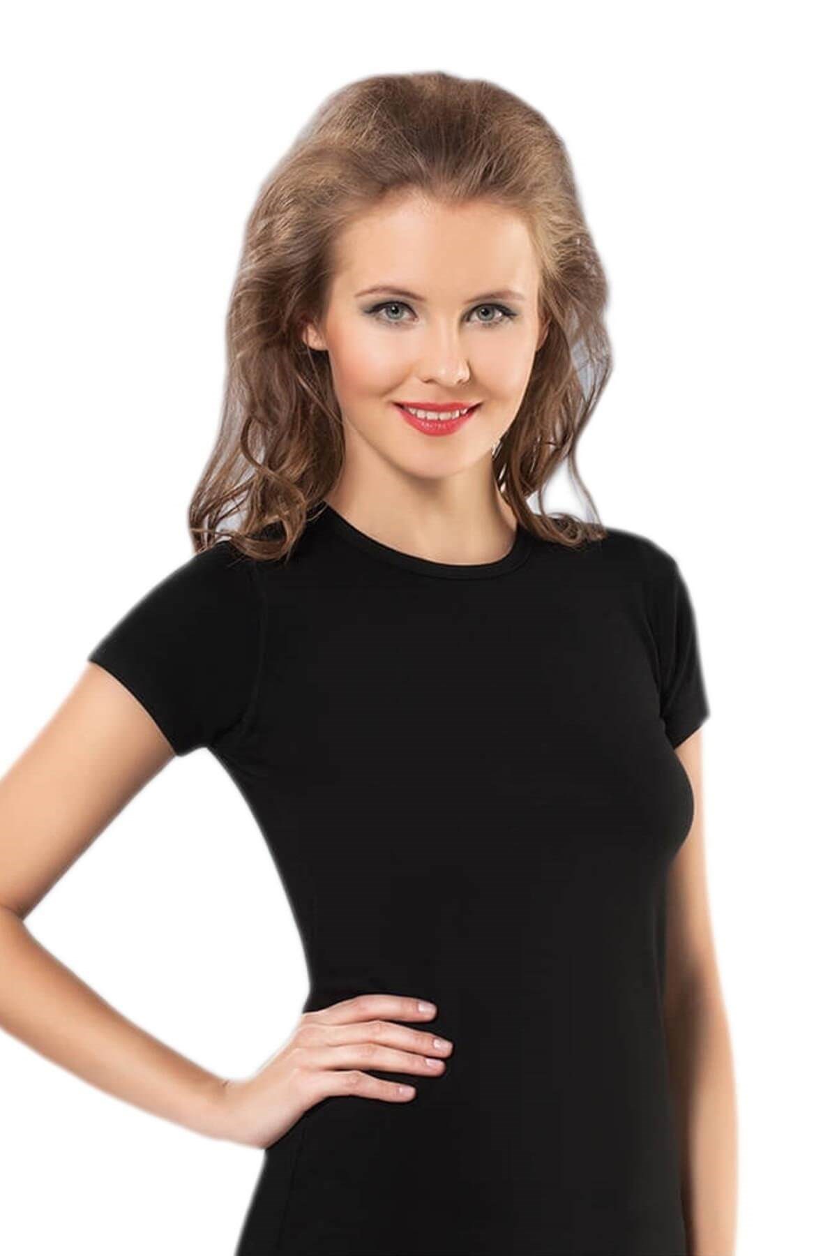 Kadın Termal Ürünleri270 Termal Bayan Kısa Kollu Bisiklet Yaka Fanila İçlik