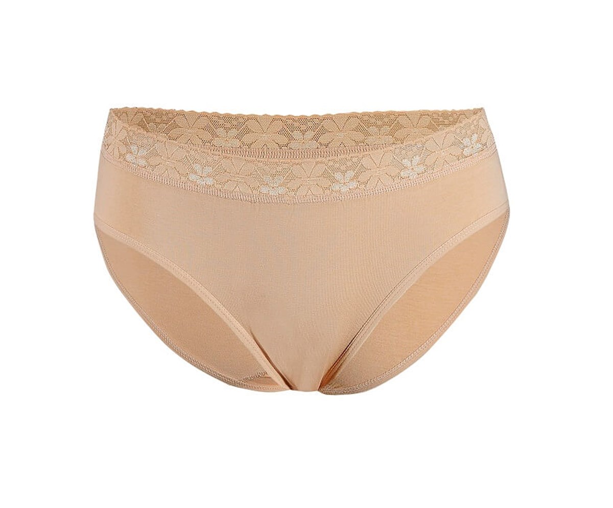 Külot, String, TangaÖzten 206 3'lü Paket Beli Dantelli Koton Bayan Likralı Bikini Külot