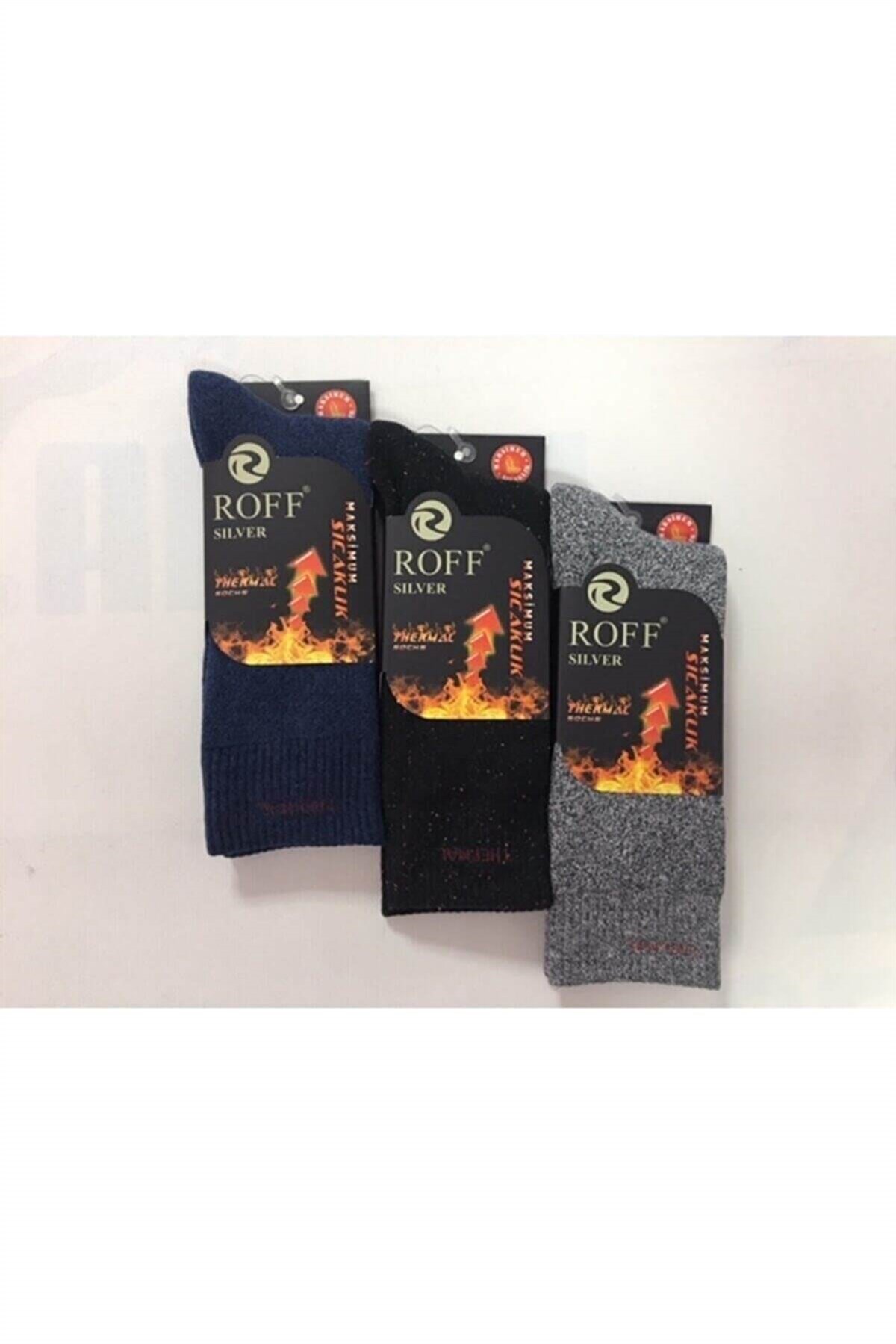 Roff 3'lü Paket Dikişsiz Termal Kışlık Erkek Çorap | Çamaşırcımshop