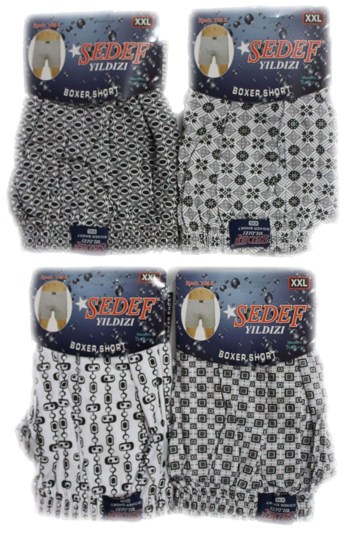 BoxerSedef Yıldız 1012 Penye Emprime Erkek Boxer