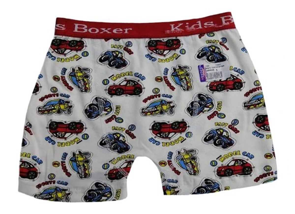 İç GiyimSedef Yıldız 1089 Likralı Erkek Çocuk Desenli Boxer
