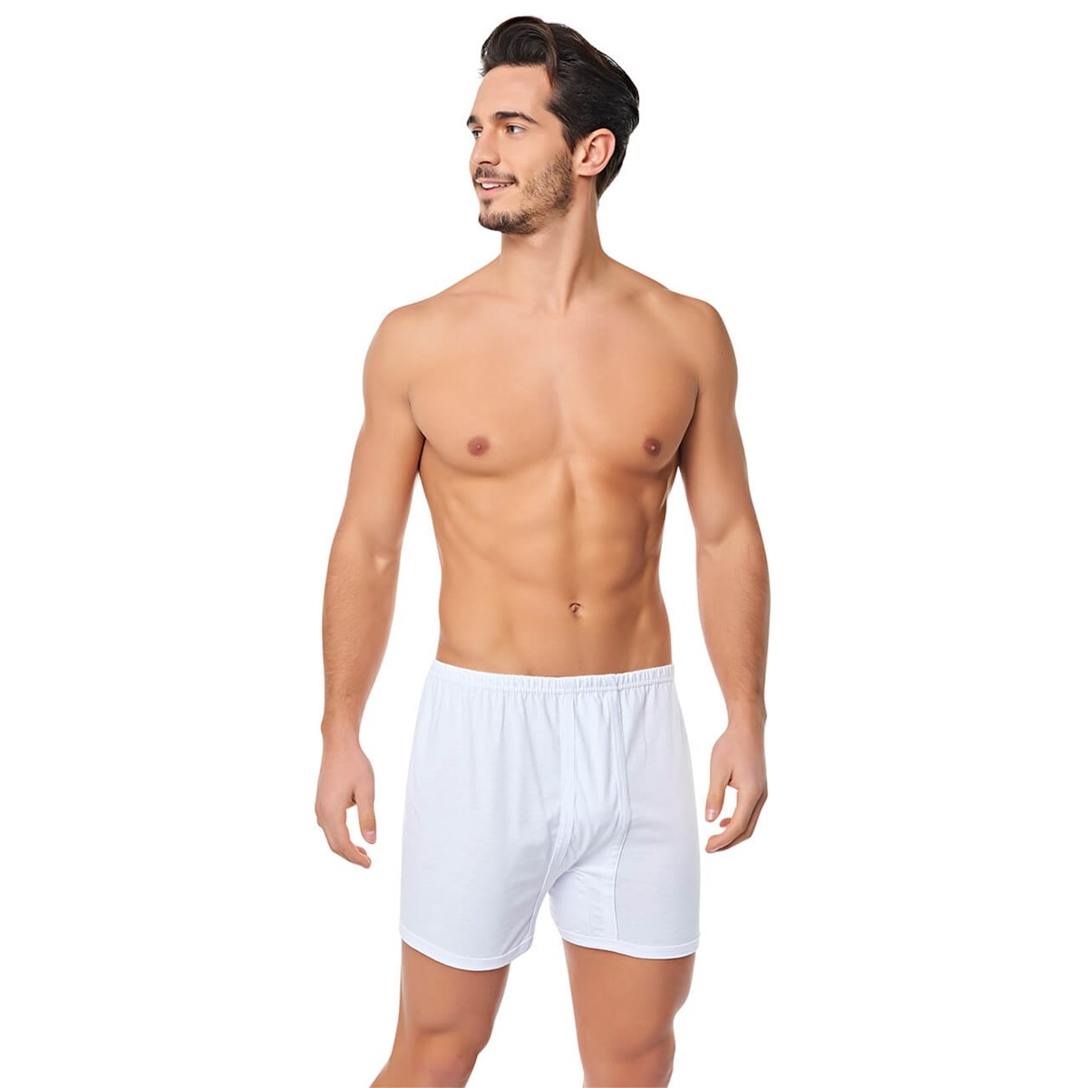 BoxerSeher Yıldızı 3'lü Paket %100 Pamuk Arjantin Erkek Paçalı Boxer