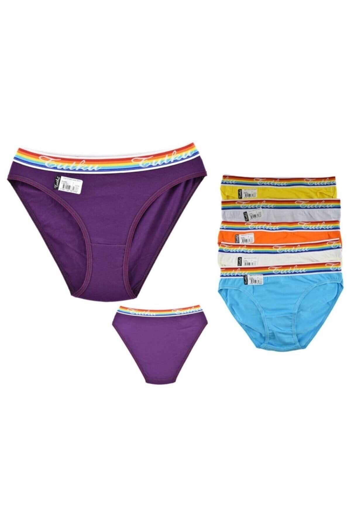 Külot, String, TangaTutku 0524 Hazal 6'lı Paket Elastan Bayan Bikini Külot