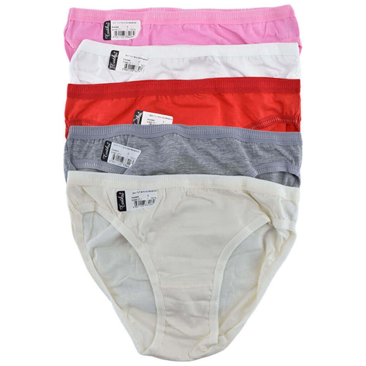Külot, String, TangaTutku 0531 Nevra 6'lı Paket Beli Lastikli Elastan Bayan Bikini Külot