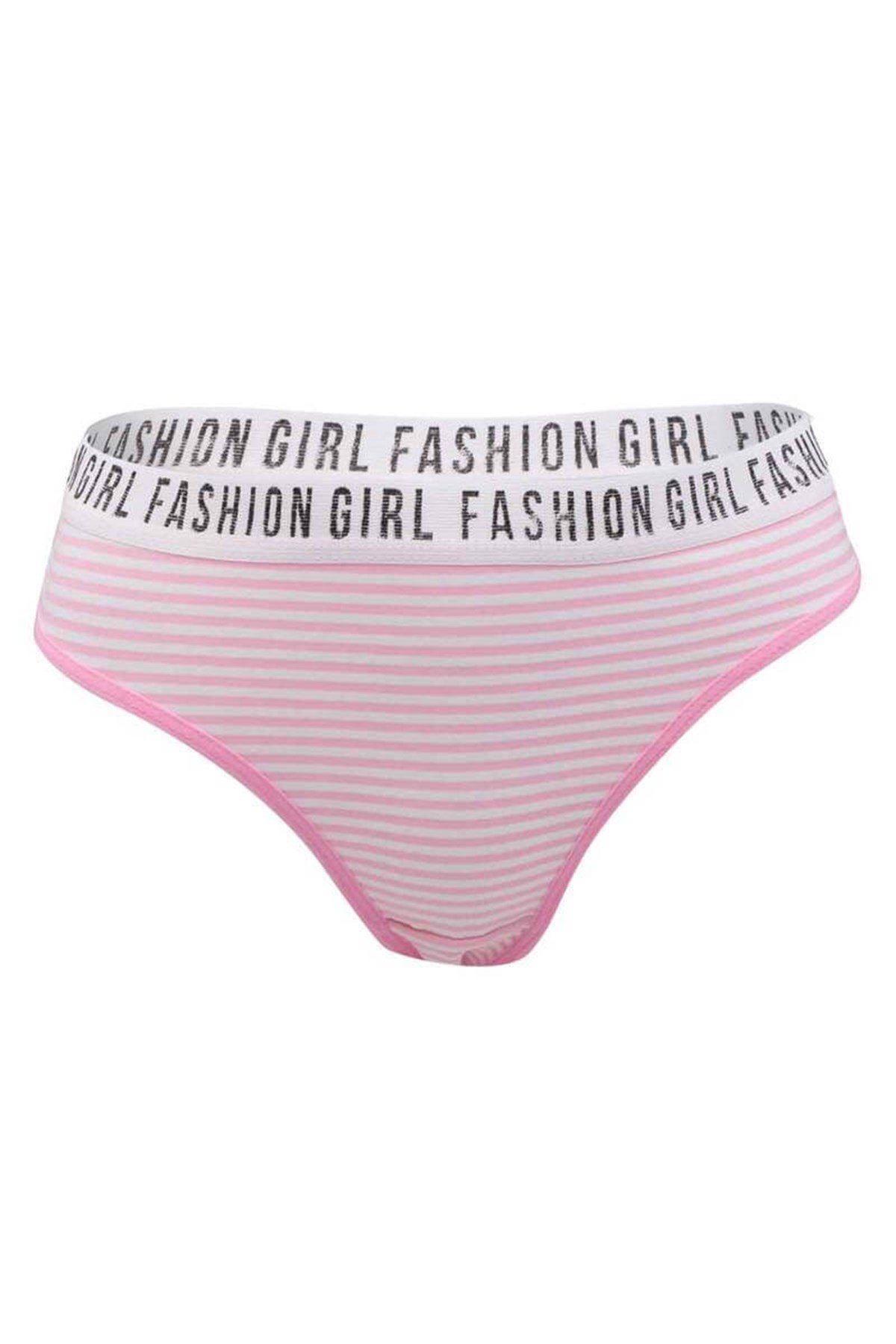 Külot, String, TangaTutku 0540 Hera 6'lı Paket Beli Lastikli Çizgili Bayan Elastan Bikini Külot