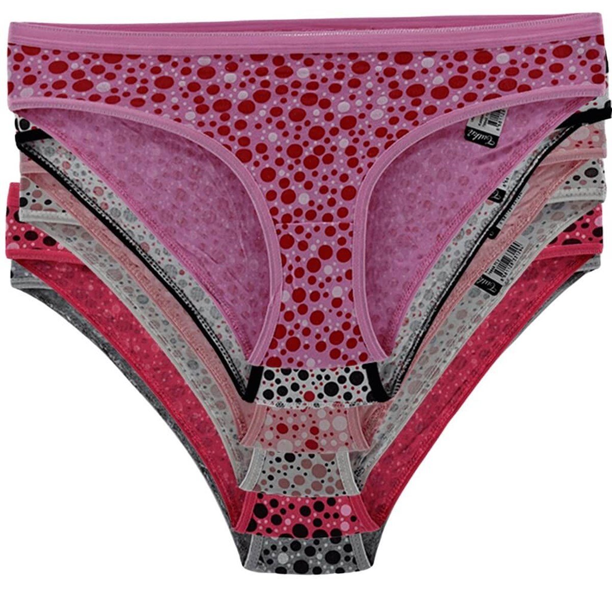 Külot, String, TangaTutku 6'lı Paket 0520 Belgin Puantiyeli Elastan Bayan Bikini Külot