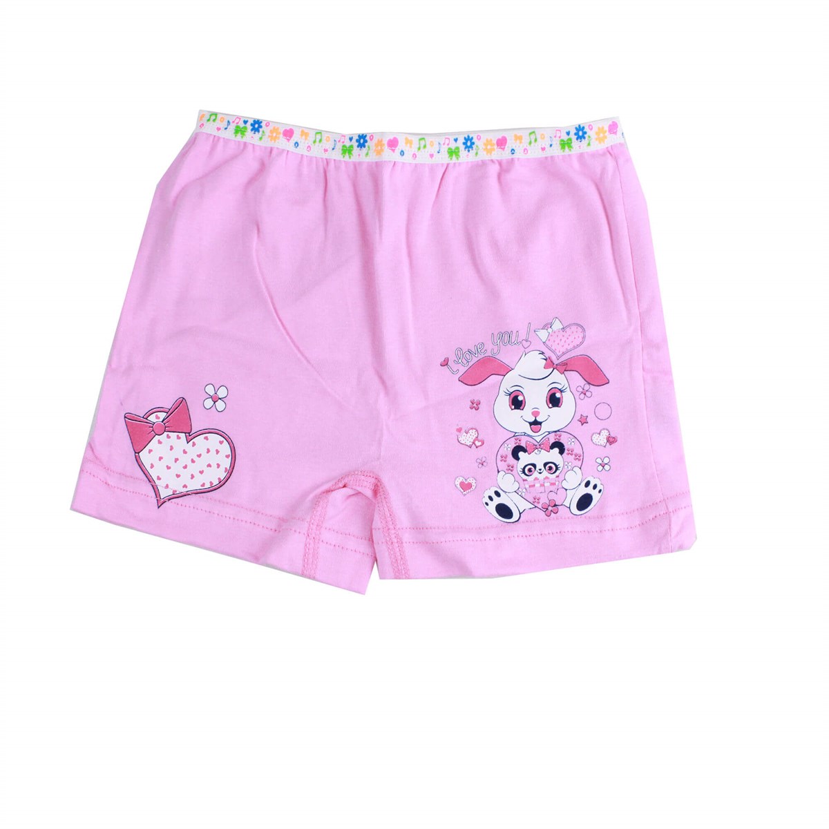 İç GiyimTutku Elastan Baskılı Kız Çocuk Külot Boxer Şort