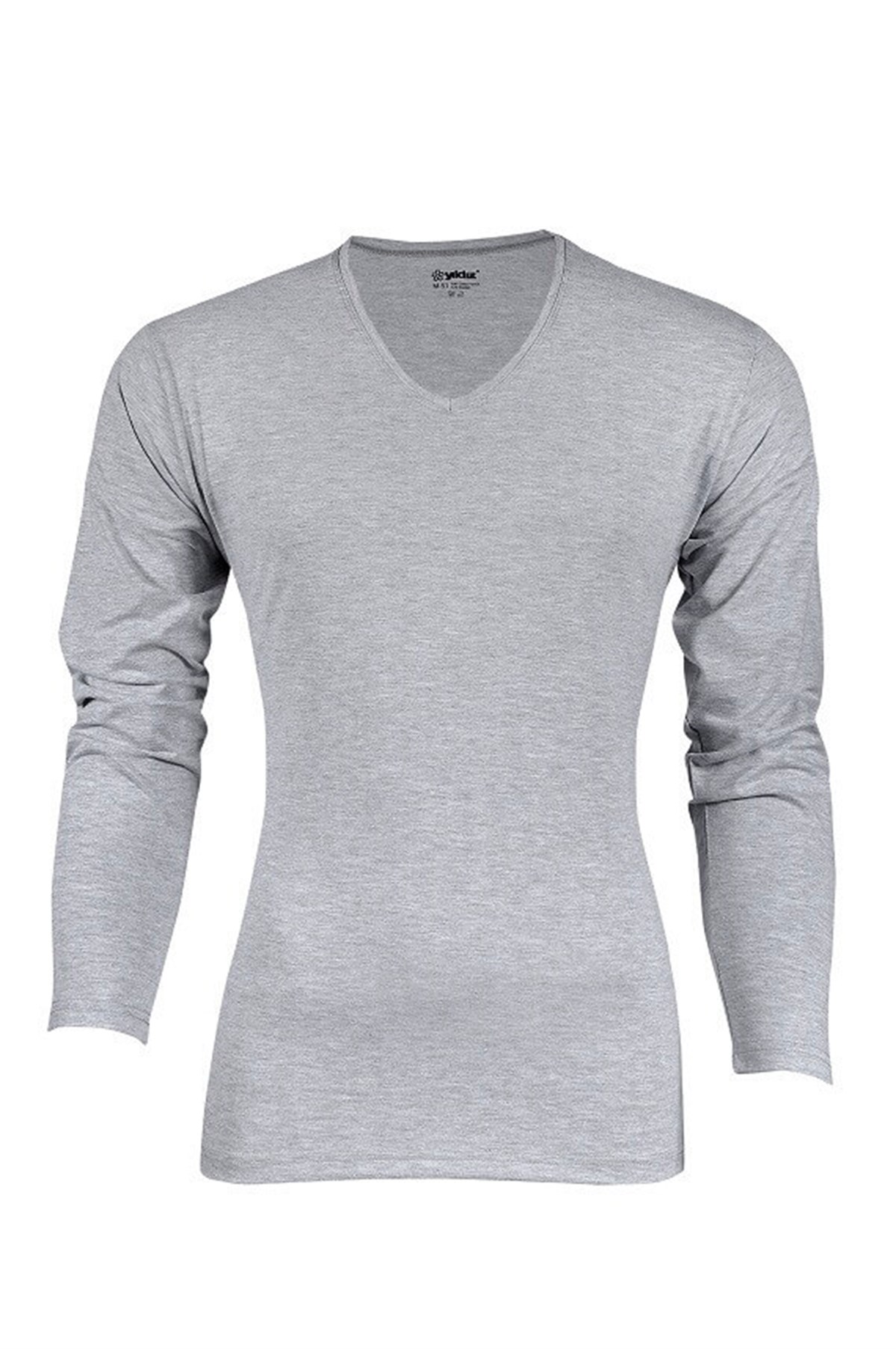 Tişört350 Likralı V Yaka Uzun Kollu Erkek Badi T-Shirt