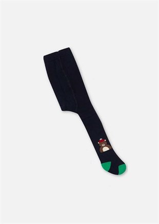 ÇorapAyı Ve Tilki Desenli Erkek Bebek Havlu Külot Çorap 3'lü Paket