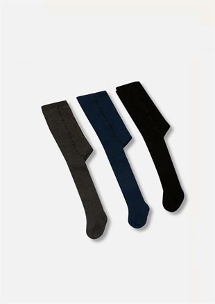 ÇorapKışlık Kalın Düz Renk Erkek Bebek Havlu Külot Çorap 3'lü Paket
