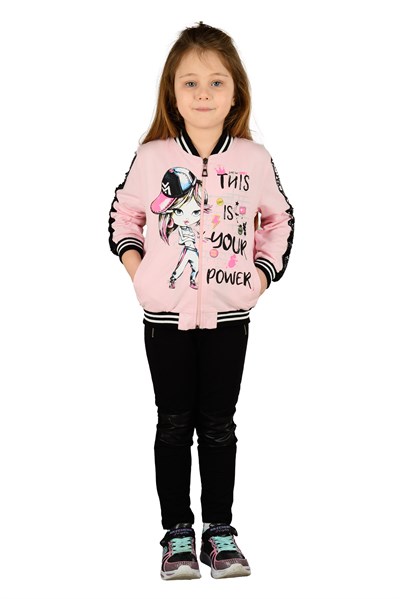 Kız Çocuk Siyah Renkli Deri Detaylı Örme Pantolon - PC 217440-Kategorisiz