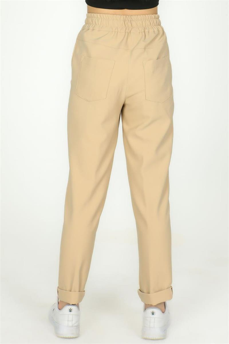 Kadın Taş Belden Bağlama Detaylı Pantolon 3000|Silversun-Kadın Taş Belden Bağlama Detaylı Pantolon 3000|Silversun