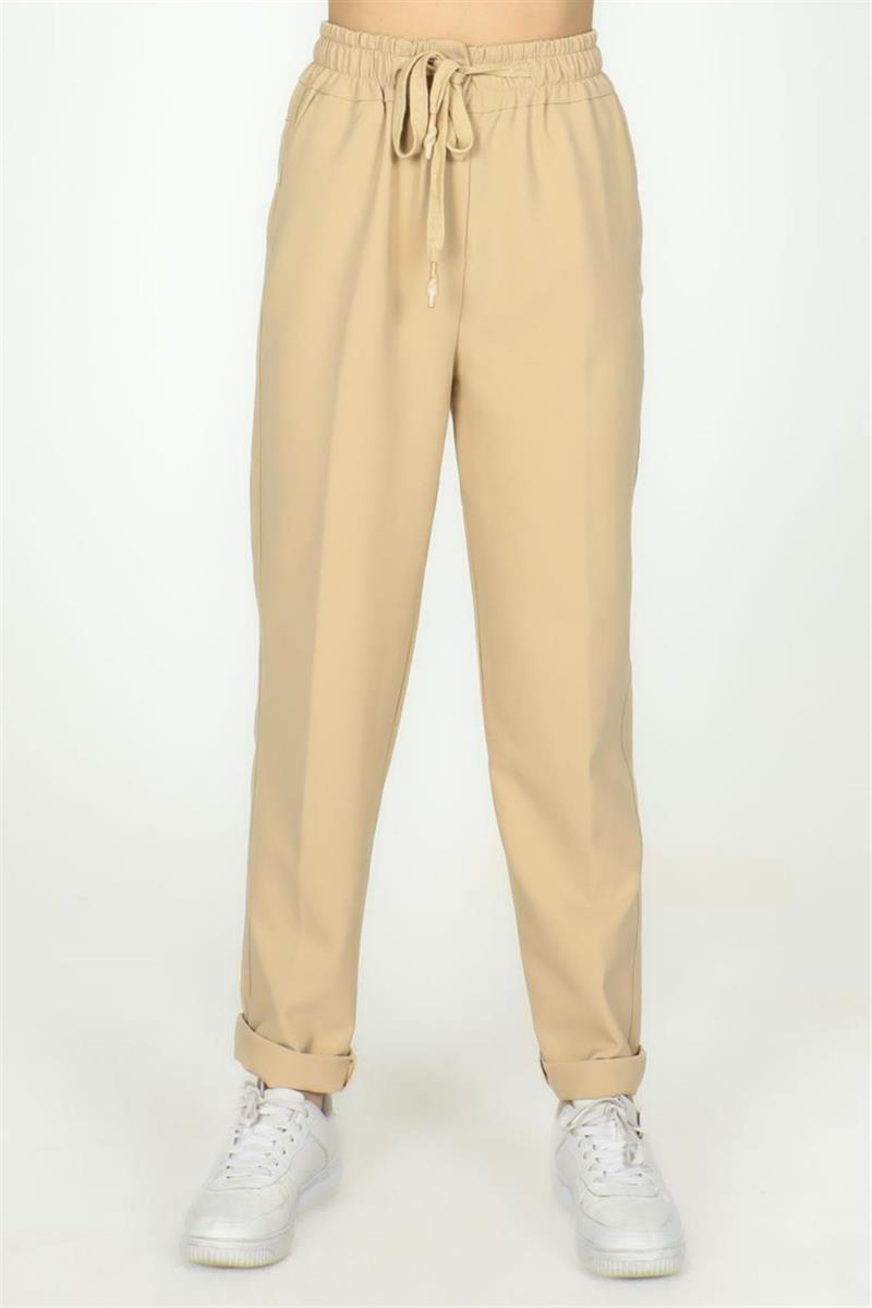 Kadın Taş Belden Bağlama Detaylı Pantolon 3000|Silversun-Kadın Taş Belden Bağlama Detaylı Pantolon 3000|Silversun