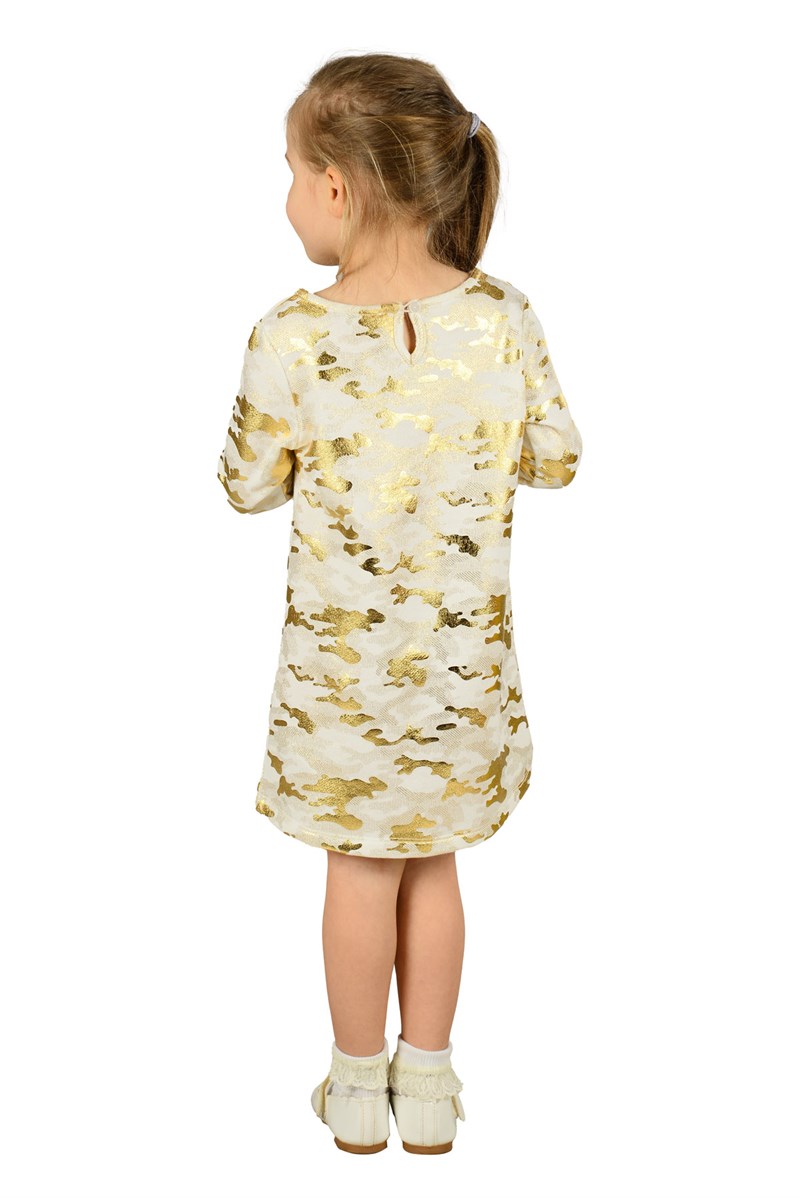 Sarı Renkli Kız Çocuk Örme Elbise-EK 218698 |Silversunkids-Elbise