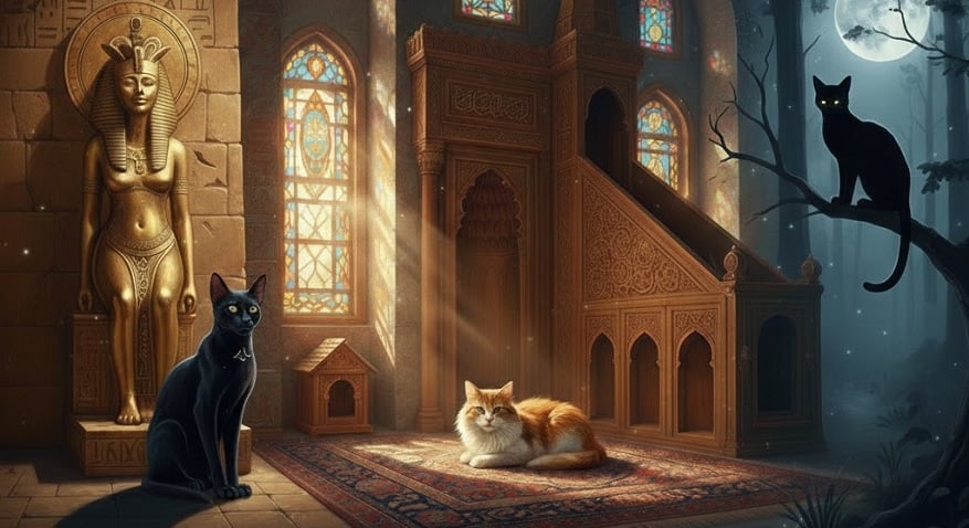 Antik Mısır kedi heykeli, Osmanlı sokak kedileri, kedi figürlü tarihi eserler