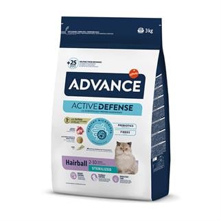 Advance Cat Sterilized Hairball Hindili Kısır Kedi Maması 3 Kg, Kısırlaştırılmış Kedi Maması, Advance