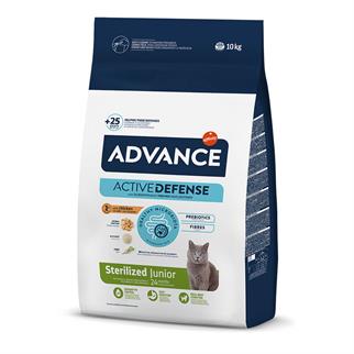 Advance Junior Sterilized Tavuklu Kısır Kedi Maması 10Kg, Kısırlaştırılmış Kedi Maması, Advance