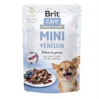 Brit Care Mini Irk Geyik Etli Soslu Köpek Pouch Maması 85 Gr, Yetişkin Köpek Konservesi, Brit Care