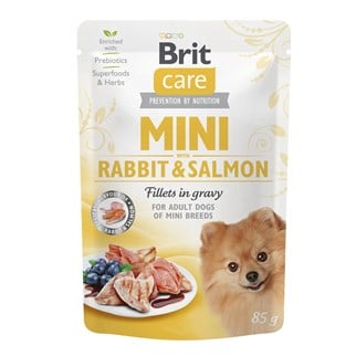 Brit Care Mini Irk Tavşan Ve Somonlu Köpek Pouch Maması 85 Gr, Yetişkin Köpek Konservesi, Brit Care