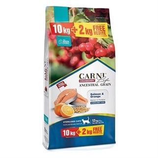 Carni Life Sterilised Somonlu Kısırlaştırılmış Kedi Maması 10 Kg + 2 Kg, Kısırlaştırılmış Kedi Maması, Carni Life