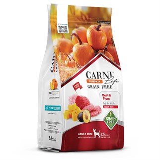 Carni Life Tahılsız Sığır Etli & Erikli Küçük Irk Yetişkin Köpek Maması 2,5 Kg, KATEGORİSİZ, Carni Life