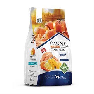 Carni Life Tahılsız Sterilised Somonlu & Portakallı Kısırlaştırılmış Kedi Maması 1,5 Kg, KATEGORİSİZ, Carni Life