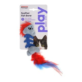 Catstages Fish Bone Catnipli Balık Kedi Oyuncağı, Peluş Kedi Oyuncak, Petstages