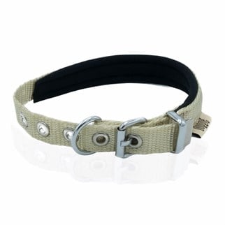Doggie Comfort Sade Dokuma Boyun Tasması 3 X 47 - 55 Cm Haki, KATEGORİSİZ, Doggie