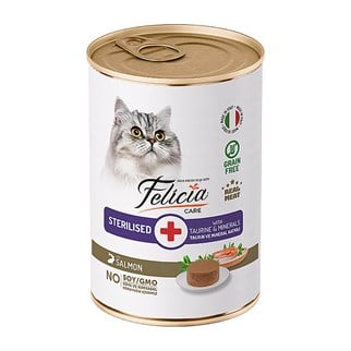 Felicia Kısır Tahılsız Somonlu Kedi Konserve 400 Gr, KATEGORİSİZ, Felicia