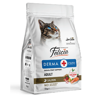 Felicia Kolajenli Somonlu Az Tahıllı Yetişkin Kedi Maması 5 Kg, Kısırlaştırılmış Kedi Maması, Felicia