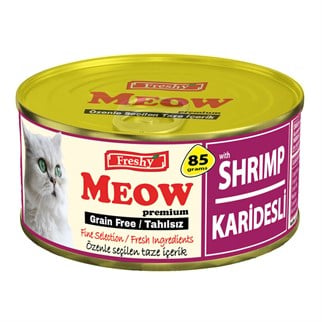 Freshy Meow Karidesli Sos İçinde Tahılsız Kedi Konservesi 85gr, KATEGORİSİZ, Freshy