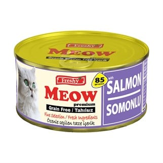 Freshy Meow Somonlu Pate Tahılsız Kedi Konservesi 85gr, KATEGORİSİZ, Freshy