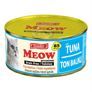 Freshy Meow Ton Balıklı Sos İçinde Tahılsız Kedi Konservesi 85gr, KATEGORİSİZ, Freshy