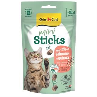 Gimcat Mini Sticks Somonlu&Kinoalı Ödül Çubukları 50gr, Kedi Ödül Maması, GimCat
