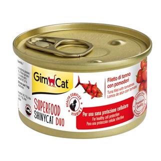 GimCat Shinycat Ton Balıklı ve Domatesli Fileto Kedi Maması 70gr, Yetişkin Kedi Yaş Mama, GimCat