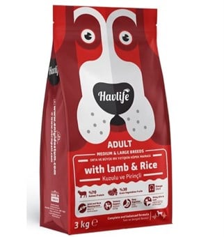 Havlife Kuzulu Medium & Large Yavru Köpek Maması 3 Kg, Yavru Köpek Maması, Havlife