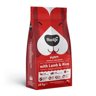 Havlife Kuzulu Medium & Large Yavru Köpek Maması 15 Kg, KATEGORİSİZ, Havlife