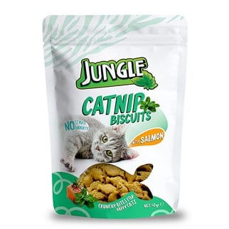 Jungle Somonlu Catnipli Kedi Bisküvisi 40 gr, KATEGORİSİZ, Jungle
